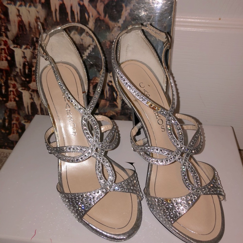 Silver Sequin Heels